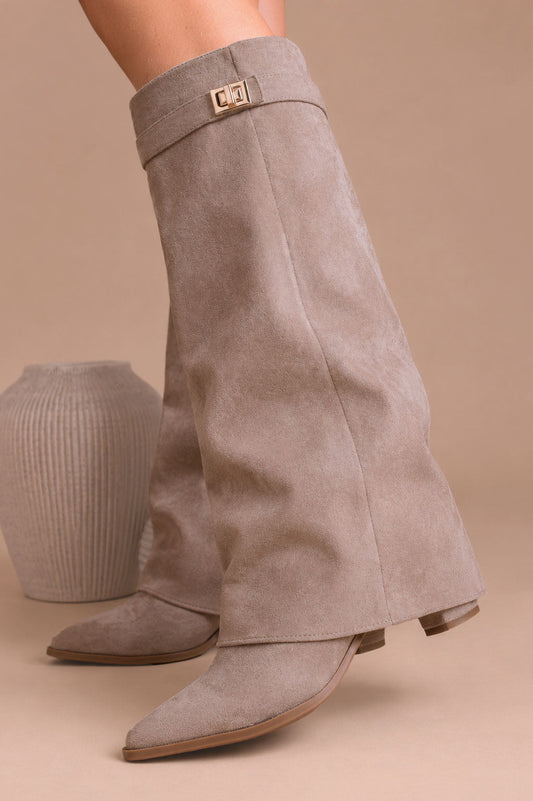 Kozaki Natalia · zamsz taupe