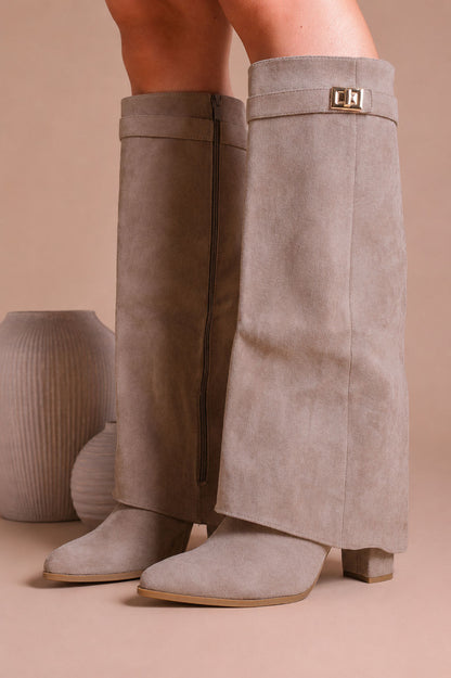 Kozaki Natalia · zamsz taupe