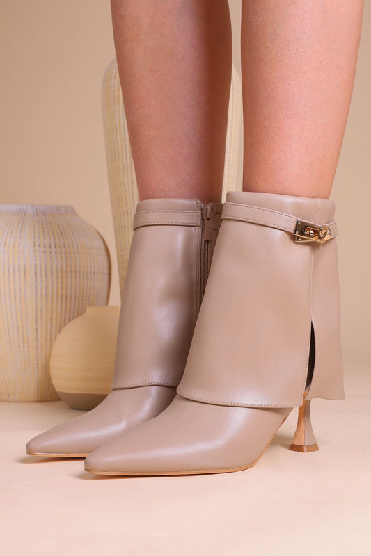 Botki Marcelina · skóra taupe