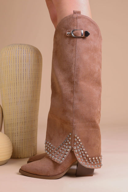 Kozaki Eliza · zamsz camel