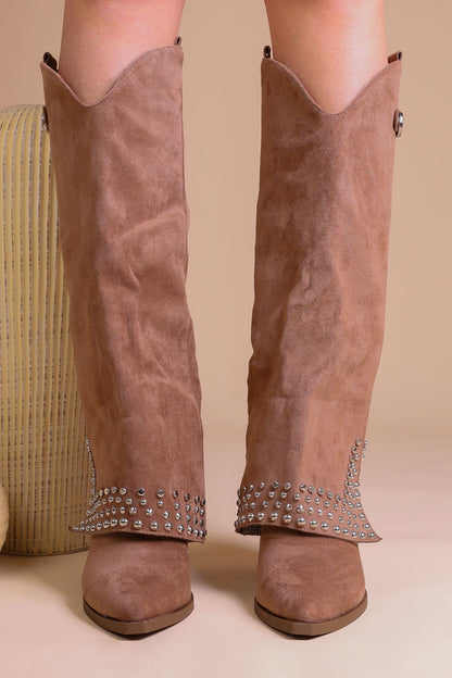 Kozaki Eliza · zamsz camel