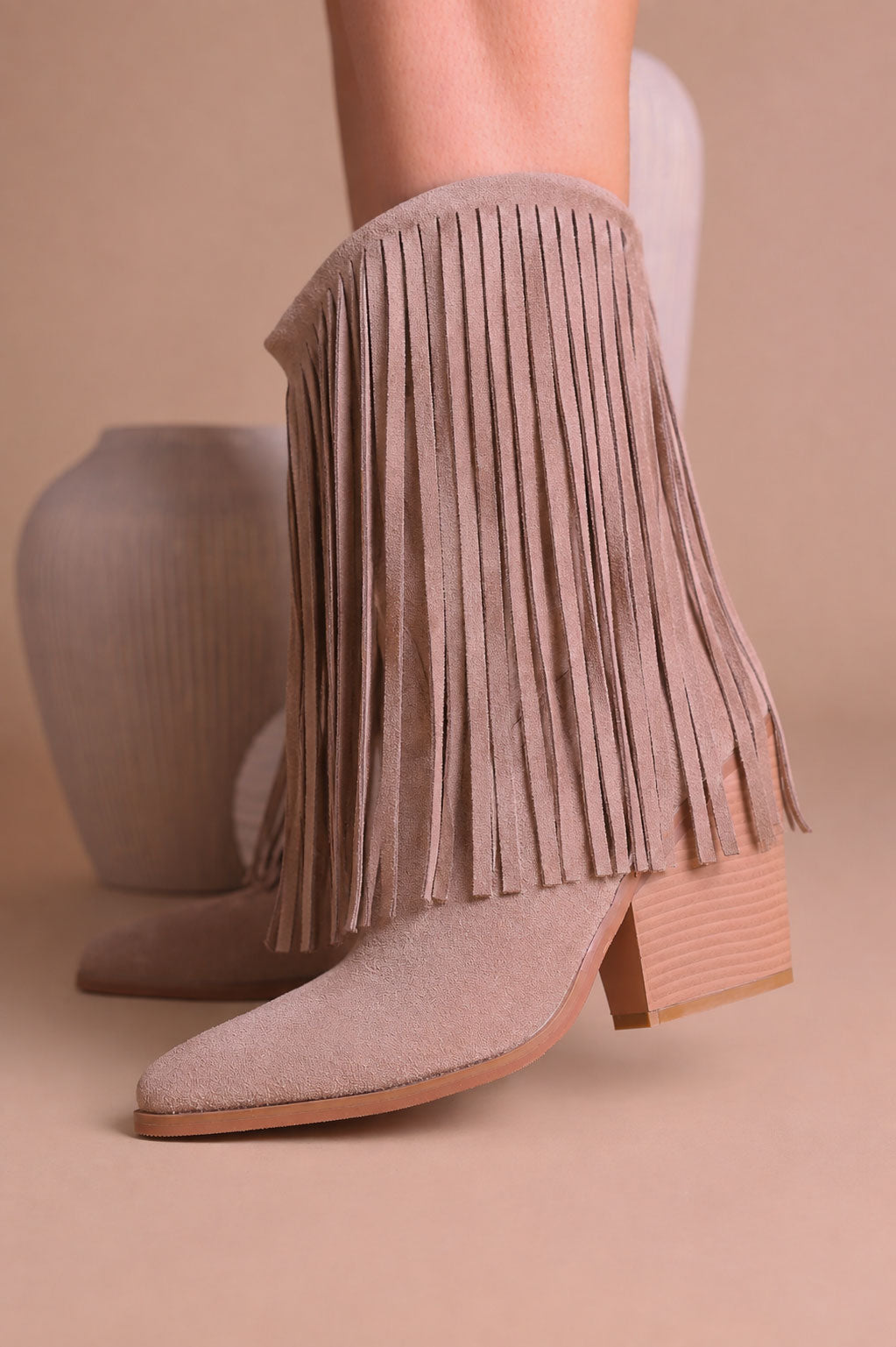 Kowbojki Aurelia · zamsz taupe
