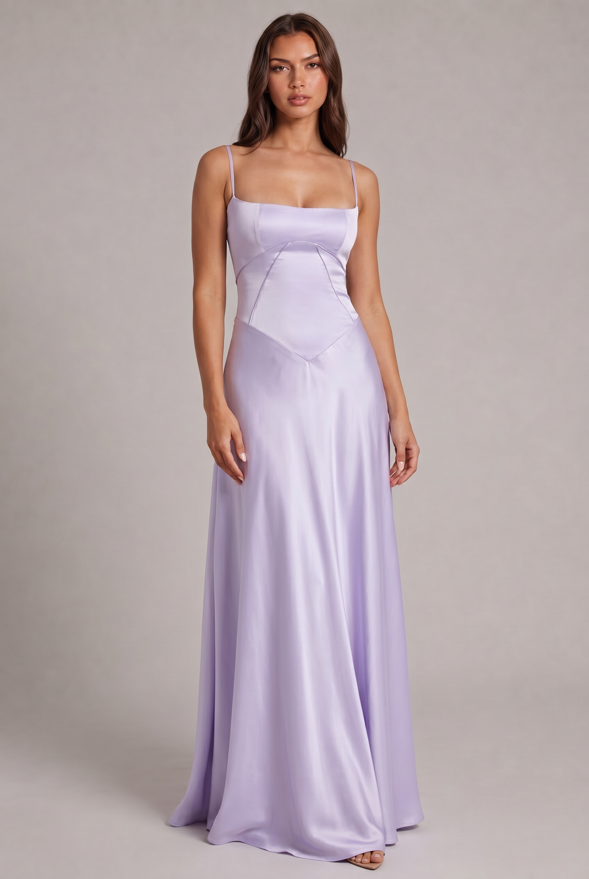 Lunaria Satiné Sukienka Maxi