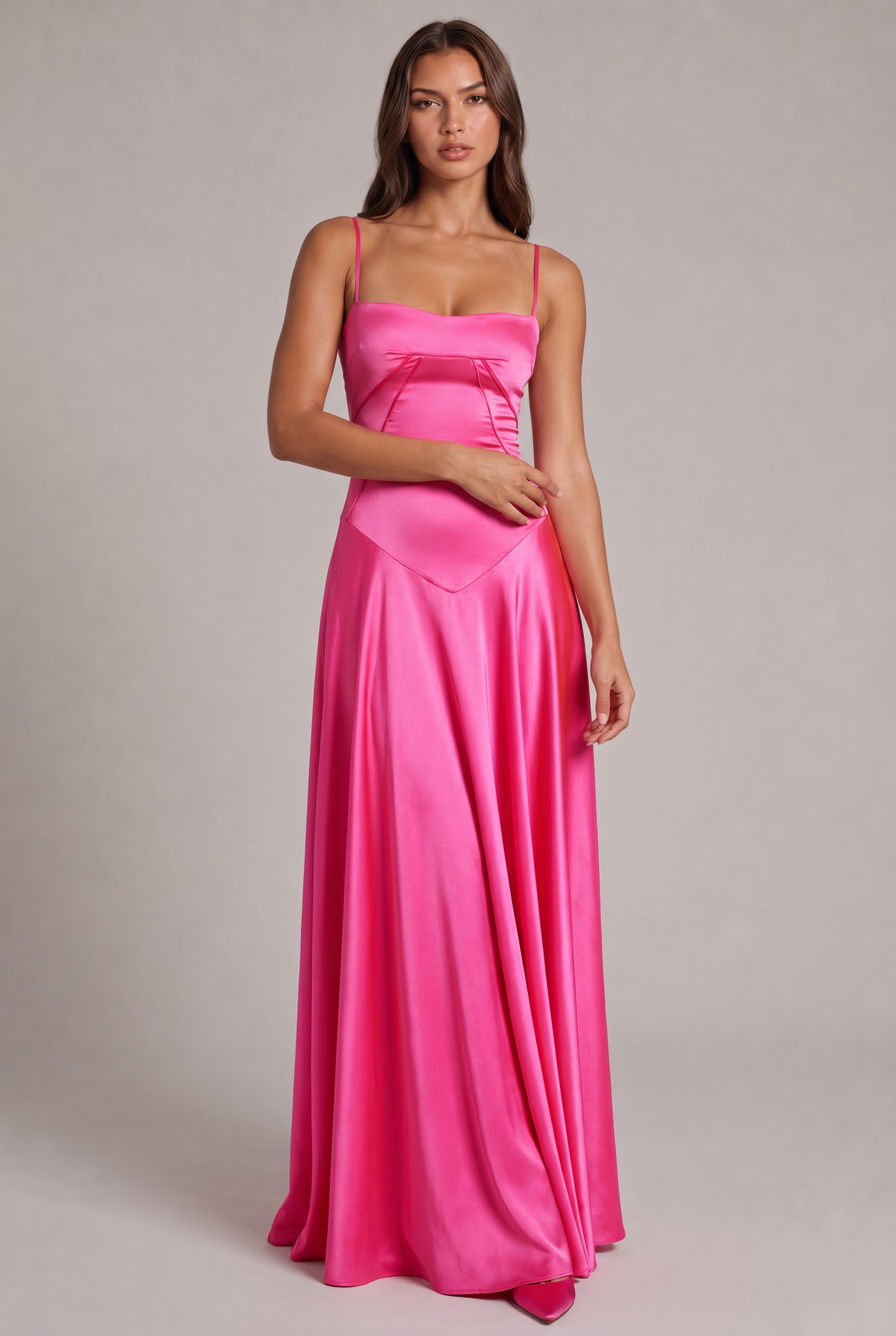 Lunaria Satiné Sukienka Maxi