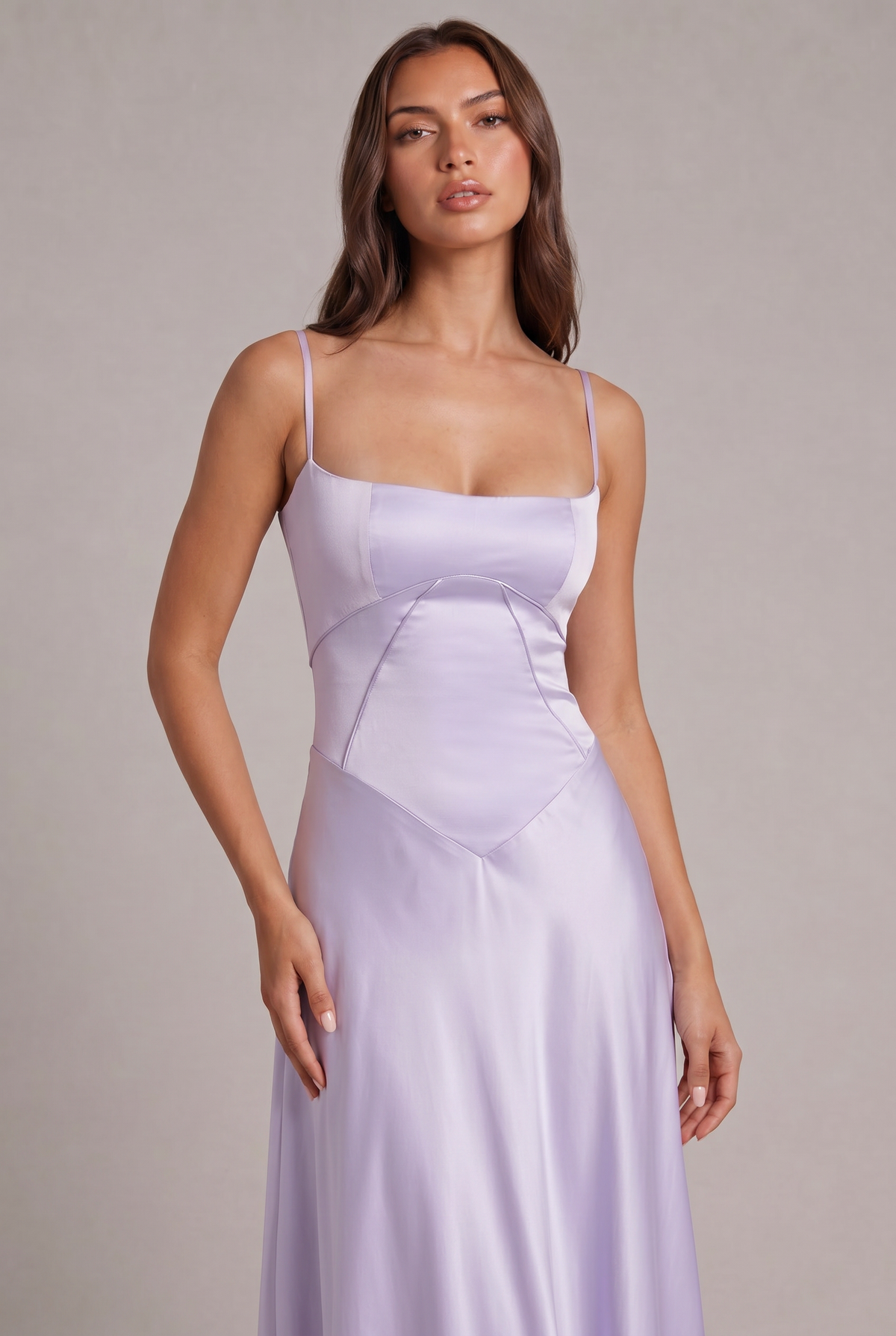 Lunaria Satiné Sukienka Maxi