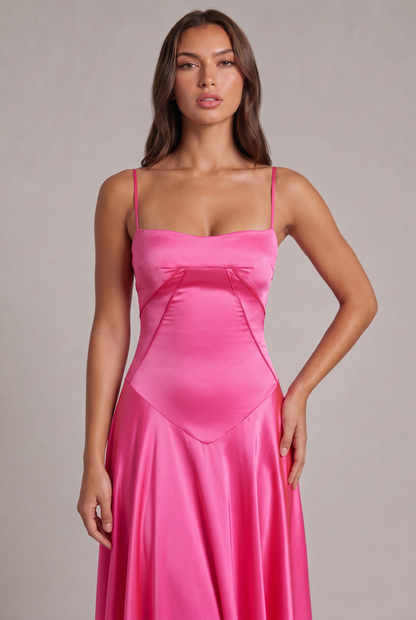 Lunaria Satiné Sukienka Maxi