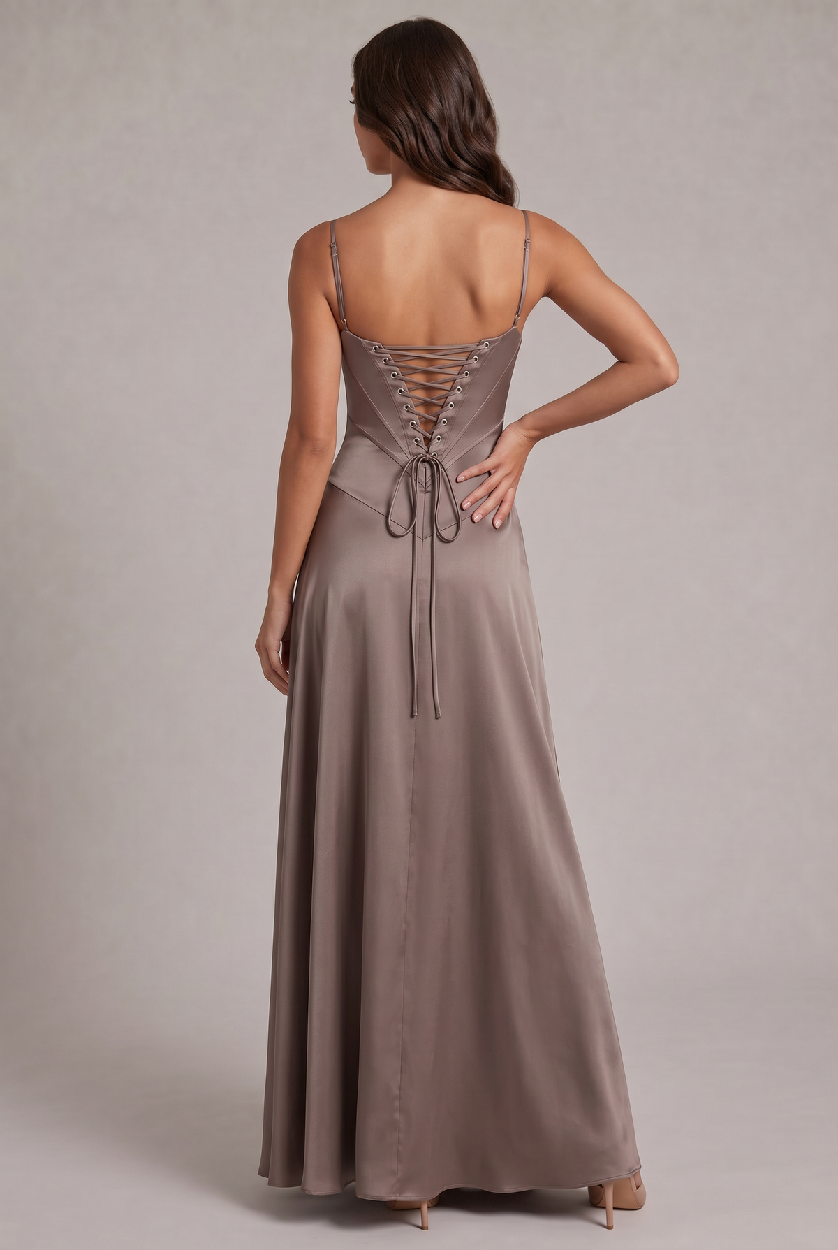 Lunaria Satiné Sukienka Maxi