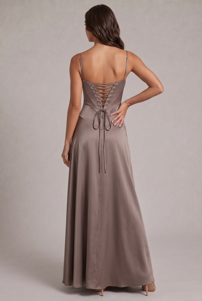 Lunaria Satiné Sukienka Maxi