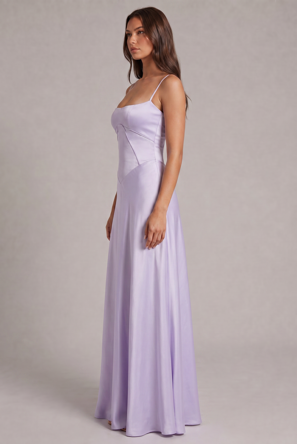 Lunaria Satiné Sukienka Maxi