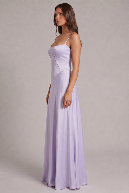 Lunaria Satiné Sukienka Maxi