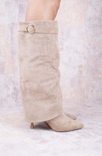 Kozaki Matylda · zamsz taupe
