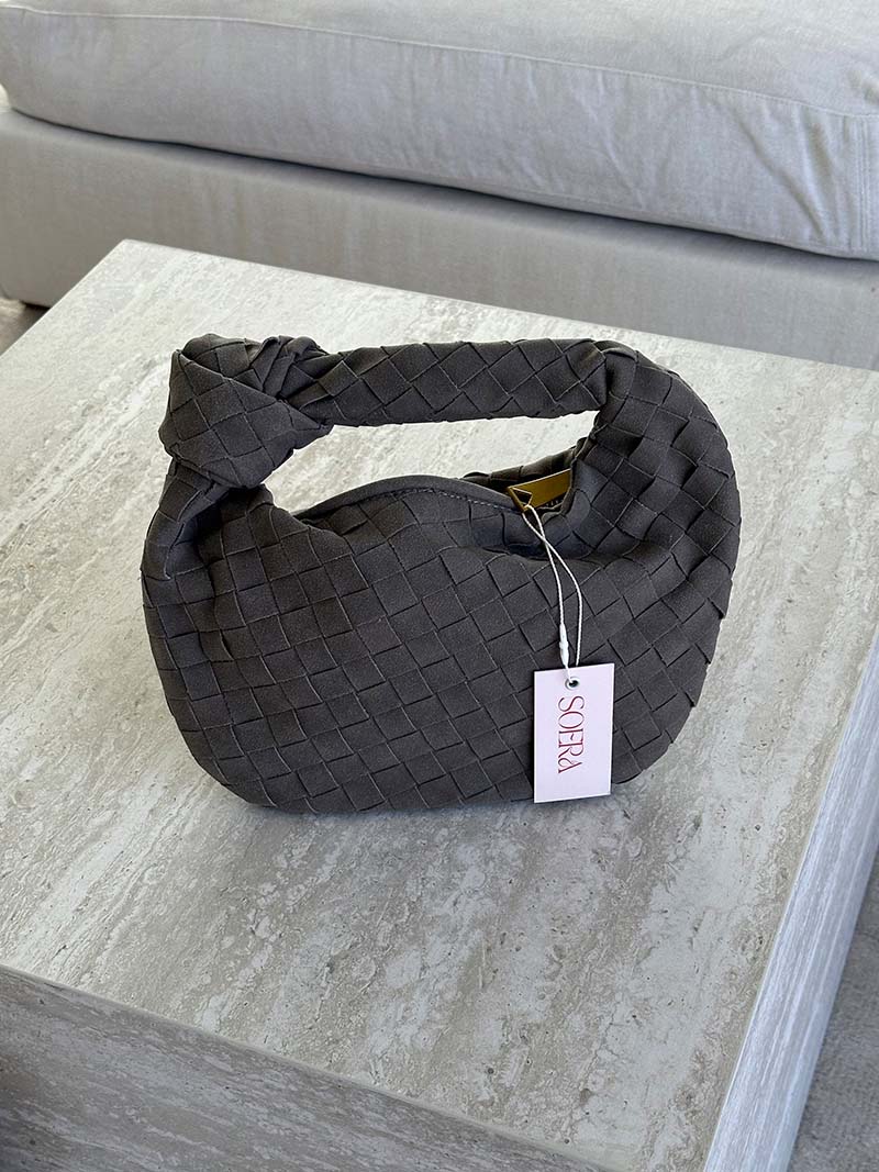Torebka Malina · mini zamsz