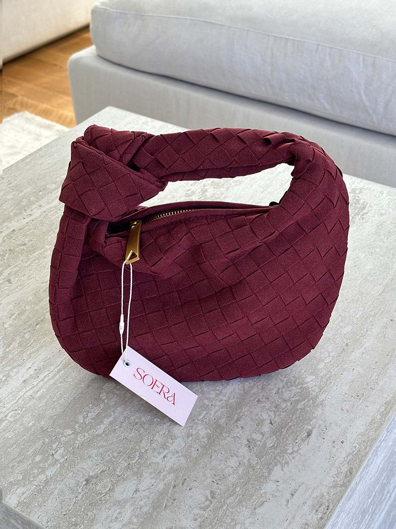 Torebka Malina · mini zamsz